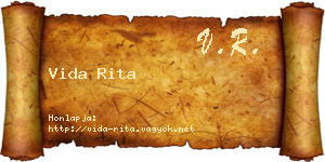 Vida Rita névjegykártya